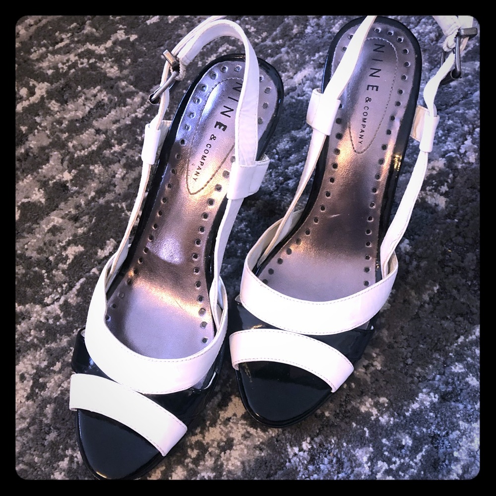 Classic Black and White short heel.